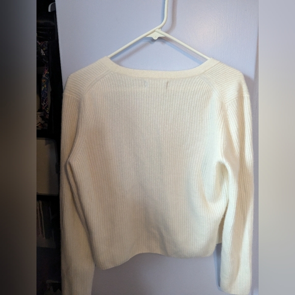 NAADAM Cashmere Cream Button-Up Sweater Medium - Picture 4 of 5